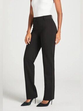 Betabrand Classic DPYP Dress Pant Yoga Pant Straight Black Size LP